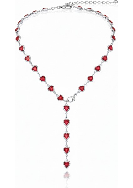 Kırmızı Kalp Y Kolye fiyatları