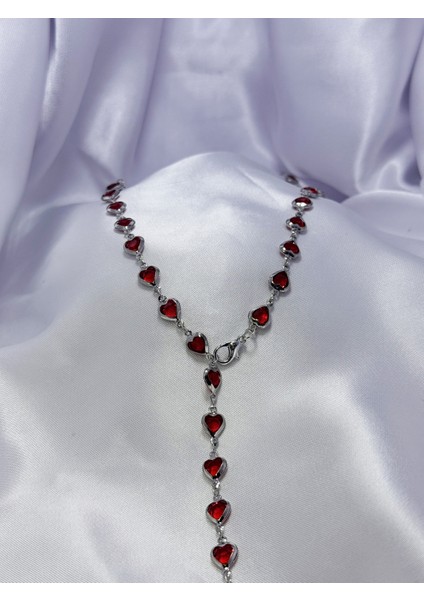 Kırmızı Kalp Y Kolye indirimleri