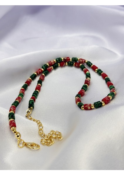 Renk Harmanı Doğal Taş Boncuk Kolye modelleri