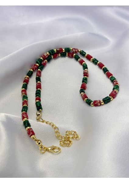 Renk Harmanı Doğal Taş Boncuk Kolye indirimleri