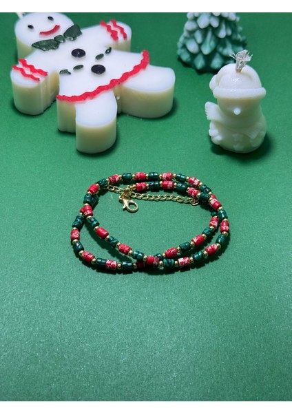 Renk Harmanı Doğal Taş Boncuk Kolye