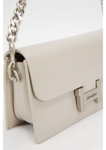 Gri Çift Askılı Omuz Çantası