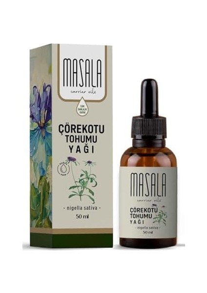 Masala Çörekotu Yağı 50 Ml. Soğuk Pres (Black Cumin Seed Carrier Oil) fiyatları