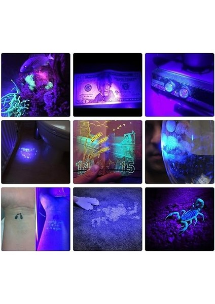 SV65 5W Uv El Feneri 365NM USB Şarj Edilebilir Taşınabilir Ultraviyole Siyah Işık Mini Leke Mineralleri Para Pet Idrar Dedektörü Reçine Kür, Akrep, Balıkçılık Için Dahili Pil fırsatları