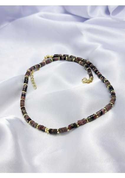 Renk Harmanı Doğal Taş Boncuk Kolye