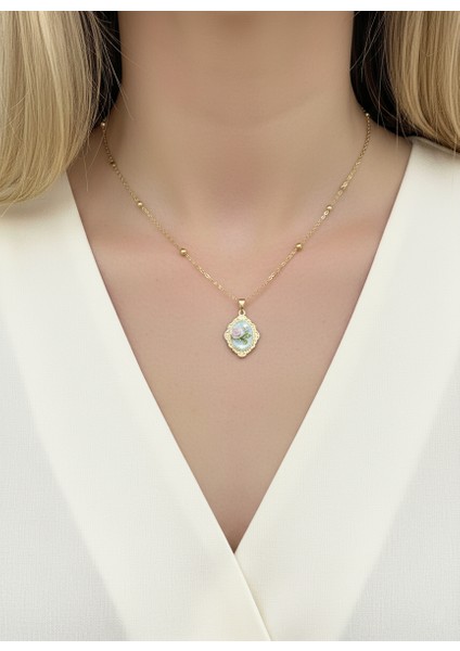 Vintage Buket Çelik Kolye