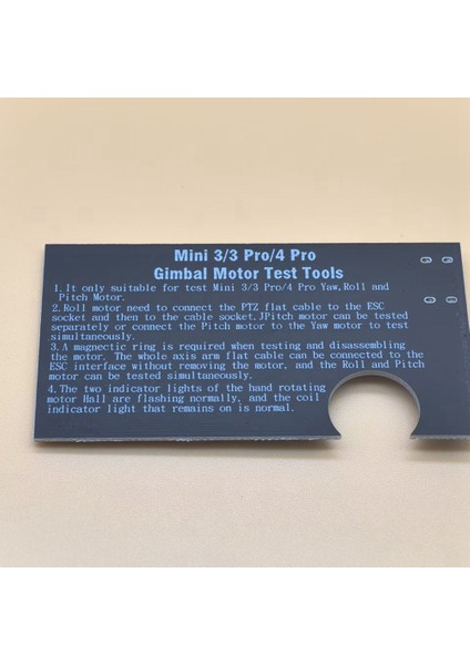 Mini 4 Pro/3 Y/r/p Aksesuarları Için Gimbal Motor Test Kartı (Yurt Dışından) fiyatları