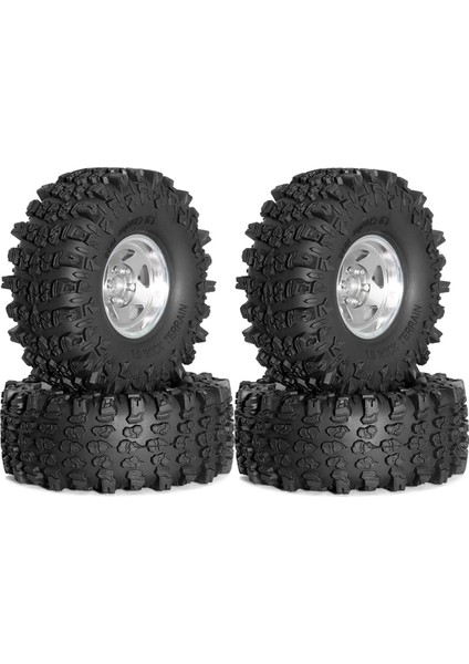 Axial SCX10 D90 Wraith 1/10 Rc Tırmanma Paletli Araç Parçaları Siyah Için 118 mm Dış Çaplı Lastikli 4 Adet 1,9 Inç Metal Lastik Jant (Yurt Dışından) modelleri