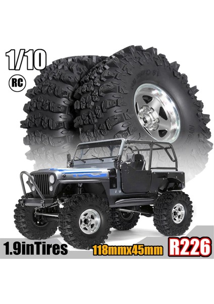 Axial SCX10 D90 Wraith 1/10 Rc Tırmanma Paletli Araç Parçaları Siyah Için 118 mm Dış Çaplı Lastikli 4 Adet 1,9 Inç Metal Lastik Jant (Yurt Dışından) fırsatları