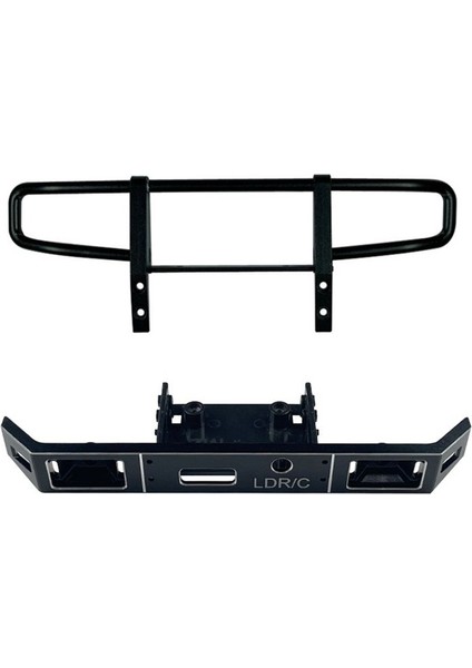 LD-P06 Metal Ön Tampon Ldrc Ld P06 Unimog 1/12 Rc Kamyon Araba Yükseltmeleri Parça Aksesuarları, Siyah (Yurt Dışından)