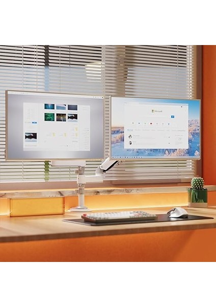 Bayou Nb H180 17-27" Çift Kol 2-9 kg Amortisörlü Monitör Standı (Beyaz) modelleri
