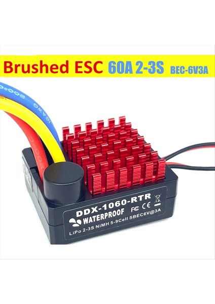 Su Geçirmez 60A Esc -1060-RTR Fırçalanmış Hız Kontrol Cihazı Bec 5V/2A 1/10 Rc Araba Kamyon 540 550 Motor B Için (Yurt Dışından) modelleri