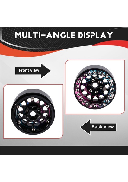 1/10 Trx4 SCX10 D90 CC01 Rc Paletli Araç Için 1,9 Inç Beadlock Tekerlek Gökkuşağı Jant Göbeği (Yurt Dışından) indirimleri