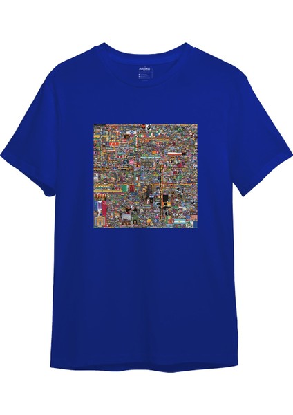 Reddit Place Tişört - Mavi