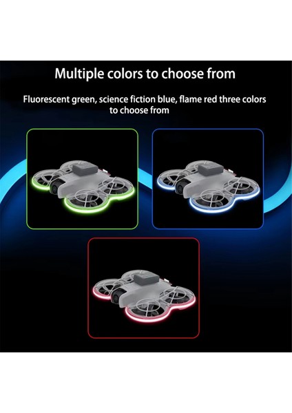 Neo LED Işık Şeridi Drone Gece Uçuşu Parlaklığı Ayarlanabilir Lamba Kemer Aydınlatma Bulucu Aksesuarları C (Yurt Dışından) modelleri