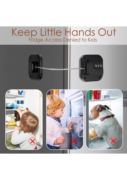 Buzdolabı Kilidi, Dolaplar, Çekmeceler Için Şifreli Kilit, Ağır Hizmet Tipi Buzdolabı Güvenliği 2'li Paket (Yurt Dışından) fırsatları