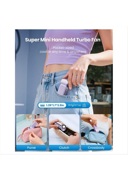 Mini Taşınabilir Vantilatör Güçlü Şarj Edilebilir Kanatsız Vantilatörler Ultra Sessiz Kişisel El Küçük Cep Tipi El Tipi Vantilatör (Yurt Dışından) fırsatları