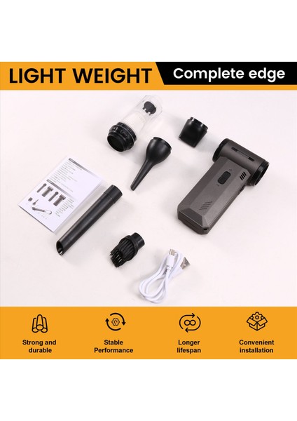 El Tipi Fan 130000 Rpm Sonsuz Ayarlanabilir Hız Saç Kurutma Makinesi Elektrikli Süpürge Hava Toz Üfleyici Fırçasız Motor (Yurt Dışından) fırsatları