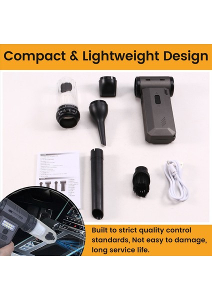 El Tipi Fan 130000 Rpm Sonsuz Ayarlanabilir Hız Saç Kurutma Makinesi Elektrikli Süpürge Hava Toz Üfleyici Fırçasız Motor (Yurt Dışından) indirimleri