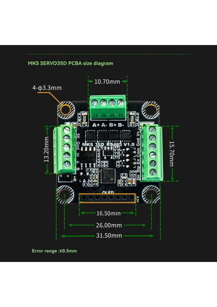 Mks Servo NEMA11/NEMA14 Kapalı Döngü Adım Motoru Sürücüsü Cnc 3D Yazıcı Gen-L Foc RS485 35D Için (Yurt Dışından) fırsatları
