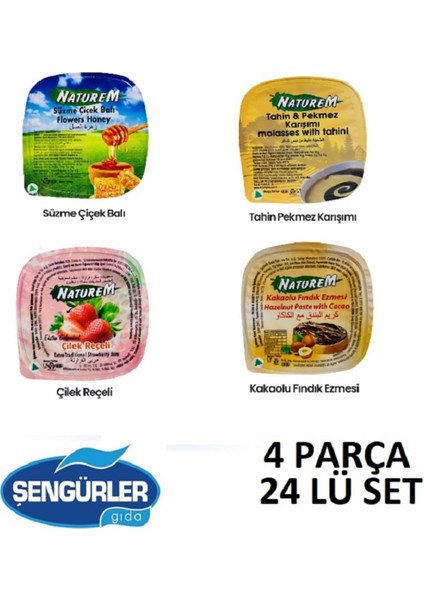 Kahvaltılık Piknik Set 4 Parça (24 Lü Set)