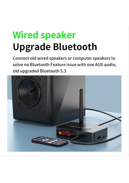 Bluetooth 5.3 Alıcı Verici Adaptörü Hıfı Ses Kalitesi Nfc Uzaktan Kumanda Stereo Aux Koaksiyel Fiber Optik (Yurt Dışından) fiyatları
