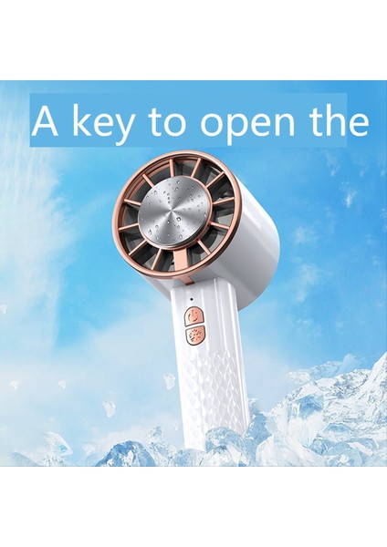 Taşınabilir El Tipi Vantilatör Yüksek Gücü Masaüstü Sirkülatör Kişisel Soğutucu El Tipi Yarı Iletken Buz Soğutmalı, B (Yurt Dışından) modelleri