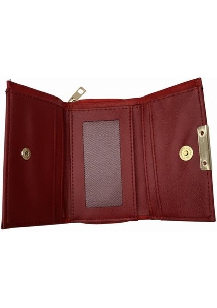 Orta Boy Soft Suni Deri Gold Renk Detaylı Kadın Cüzdan fiyatları