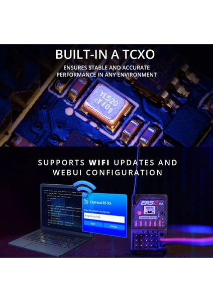 ER5C V2.0 2.4ghz Elrs Pwm Alıcısı Fcc 5ch Expresslrs 2.4ghz Rc Araba Için (Yurt Dışından)