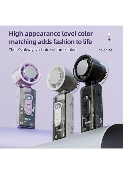 Taşınabilir Fan Yarı Iletken Soğutma Yüksek Hızlı Şarj Edilebilir El Tipi Dış Mekan Turbo Klima Beyaz (Yurt Dışından) fiyatları