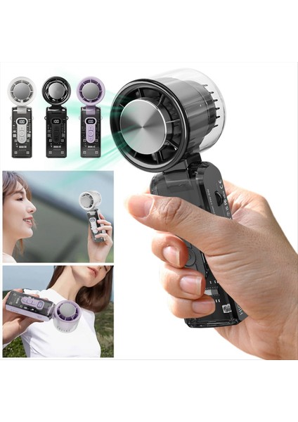 Taşınabilir Fan Yarı Iletken Soğutma Yüksek Hızlı Şarj Edilebilir El Tipi Dış Mekan Turbo Klima Beyaz (Yurt Dışından) indirimleri