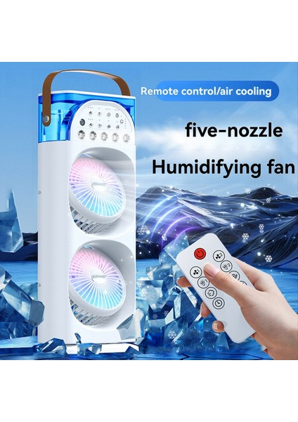 Beş Delikli Püskürtücü Çift Fanlı Nemlendirme Fırçasız Doğrudan Fiş Şarjı Çoklu Vites Renkli Işıklar Büyük Kapasiteli (Yurt Dışından) fiyatları