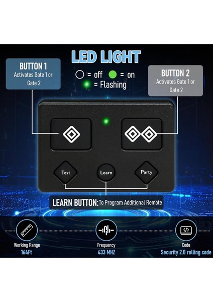 5 Düğmeli Otomatik Kapı Açacağı Için 3 Parça Yükseltme Axp1/axs1 Uzaktan Verici Değiştirme (Yurt Dışından) modelleri