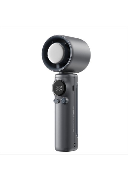 Taşınabilir Turbo Fan 4000MAH USB Şarj Edilebilir LED Dijital Ekranlı Yüksek Hızlı Soğutma Mini Seyahat Için Siyah (Yurt Dışından)