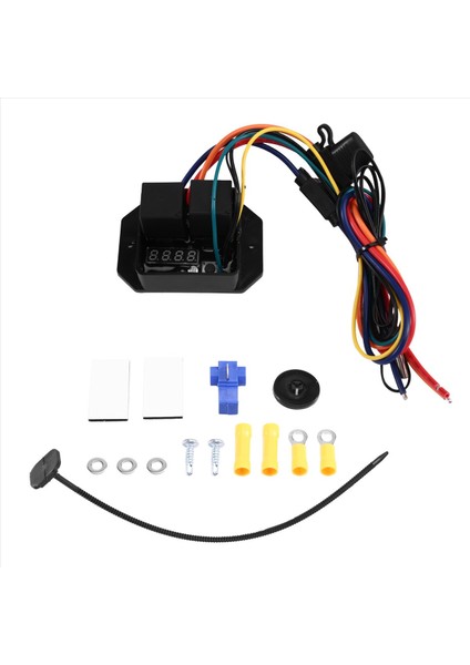Ayarlanabilir Sıcaklık Aralığı Dijital Elektrikli Termal Fan Kiti 0444 Radyatör Fanları Kontrol Anahtarı (Yurt Dışından)