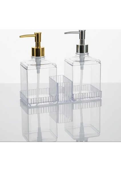 Alper Home Kristal 2'li Lüks Sıvı Sabunluk Seti ve Organizeri modelleri