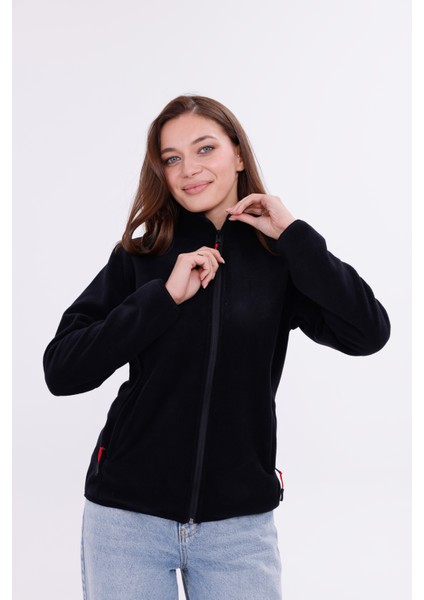 Kadın Slim Fit Tam Fermuarlı Polar Ceket modelleri