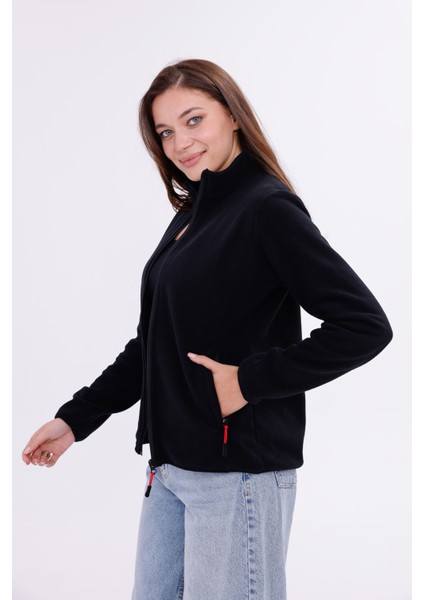Kadın Slim Fit Tam Fermuarlı Polar Ceket fırsatları