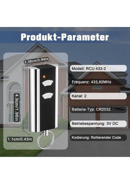 Entrematic RCU433 2 Anahtarlı Garaj Uzaktan Kumandası, 433.92 Mhz Kapı Anahtarı (Yurt Dışından) indirimleri
