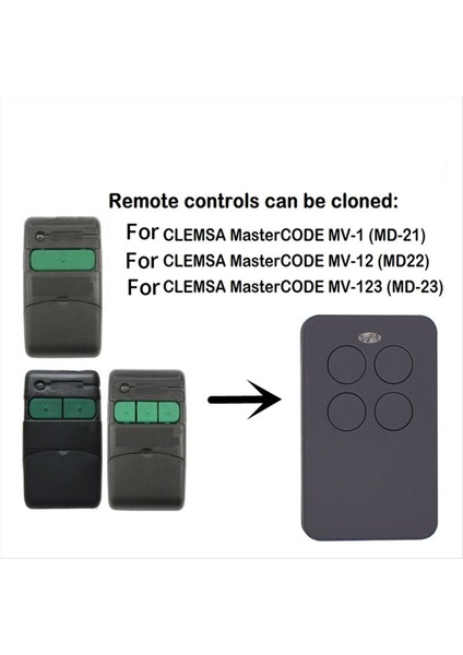 Garaj Kapısı Uzaktan Kumandası Çoğaltıcı 433.92MHZ 287MHZ Çoklu Frekans Kod Klon Kapı Açacağı Gri (Yurt Dışından) indirimleri