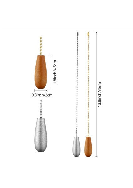 12 Parça Tavan Vantilatörü Zincir Çekme Ucu Ahşap Çekme Uzatması Işık Lambası Için (Yurt Dışından) fırsatları