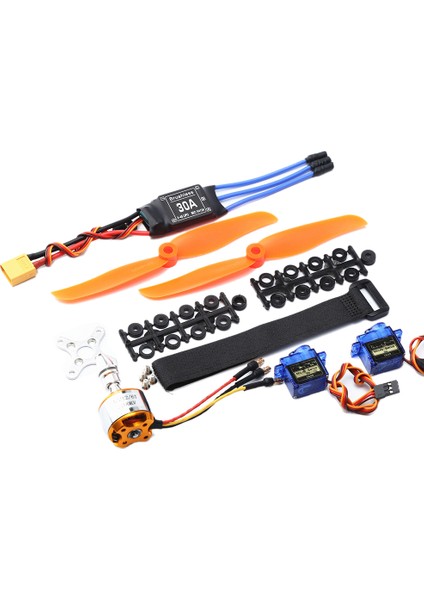 2200KV Fırçasız Motor 30A Esc Fişi SG90 9g Mikro Servo 6035 Pervane Rc Sabit Kanatlı Uçak Helikopter Için (Yurt Dışından)