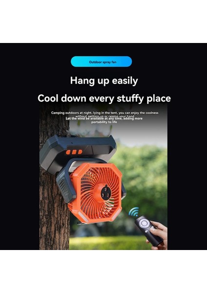 Taşınabilir Sisleme Fanları 6l Su Tankı, Uzaktan Kumandalı 20000MAH Şarj Edilebilir Dış Mekan, Ayarlanabilir LED Işık (Yurt Dışından) modelleri