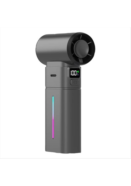 Yaz El Tipi Mini Şiddetli Fan Ayarı Aydınlatma Katlanabilir USB Şarj Edilebilir Üfleyici Turbo (Yurt Dışından)