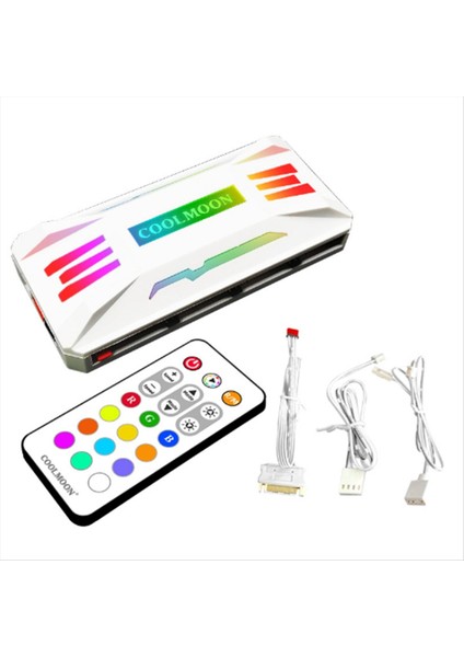 Rgb Kontrol Cihazı 4pin Pwm 5V 3pin Argb Soğutma Fanı Akıllı Uzaktan Kumanda Bilgisayar Pc Kasası Şasi Radyatörü (Yurt Dışından)
