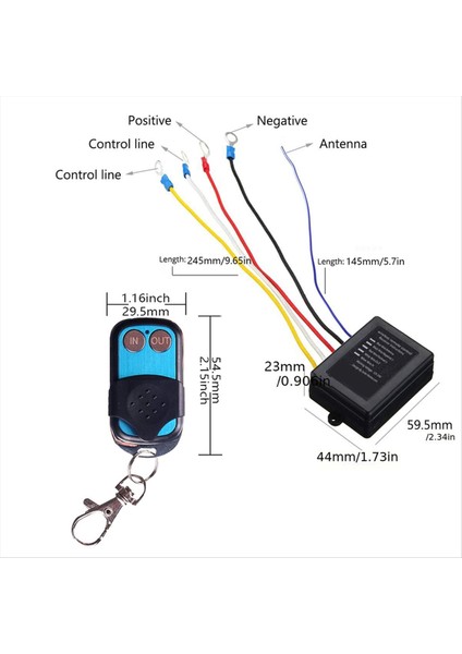 Atv Suv Kamyon Için Çok Yönlü Kablosuz Vinç Uzaktan Kumanda Kiti Evrensel Elektrik Anahtarı (Yurt Dışından) fırsatları