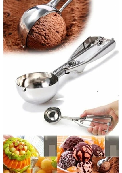 Lüx Paslanmaz Çelik Dondurma Helva ve Kurabiye Kaşığı 22CM fırsatları