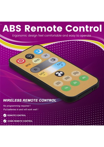 E27 Tavan Vantilatörü Işığı 1-4 Saat Için Kablosuz Anahtarlar 3 Hızlı Zamanlama Uzaktan Kumandası (Yurt Dışından) modelleri