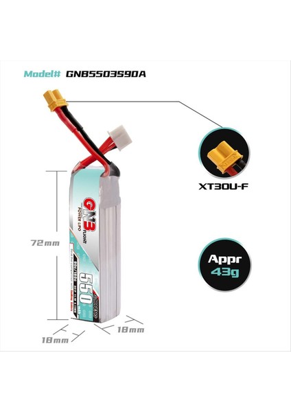 550MAH Lıpo Pil 3s 11.1V 90C Fpv Iha Uzaktan Kumandalı Uçaklar Için XT30 Fişli Dıy Yedek Parçalar (Yurt Dışından) fırsatları