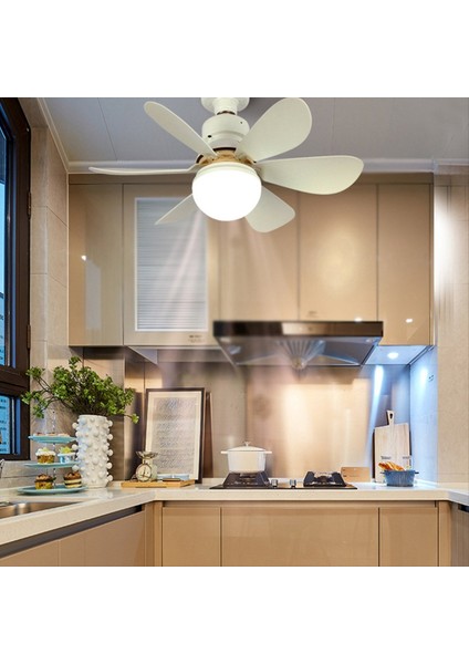 Tavan Vantilatörü Işıkları Yuvarlak Yatak Odası Restoran Enerji Tasarruflu E27 Vida Basit LED Işıklar, 40W (Yurt Dışından)